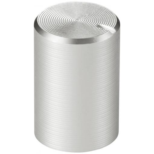 TRU COMPONENTS TC-11613900 otočný knoflík s označením stříbrná (Ø x v) 10 mm x 15 mm hliník, plast 1 ks
