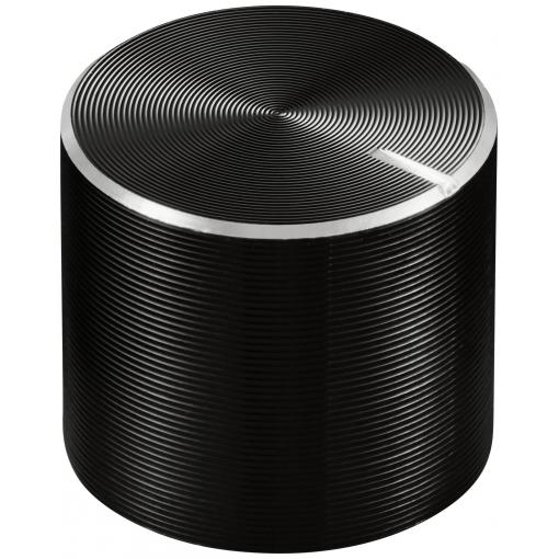 TRU COMPONENTS TC-11613864 otočný knoflík s označením černá (Ø x v) 15 mm x 13 mm hliník, plast 1 ks