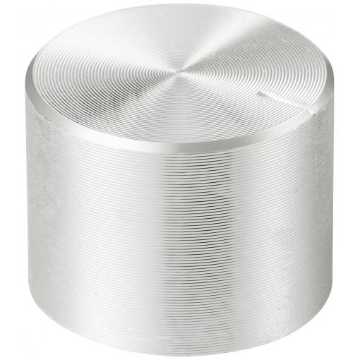 TRU COMPONENTS TC-11613868 otočný knoflík s označením stříbrná (Ø x v) 17 mm x 13 mm hliník, plast 1 ks