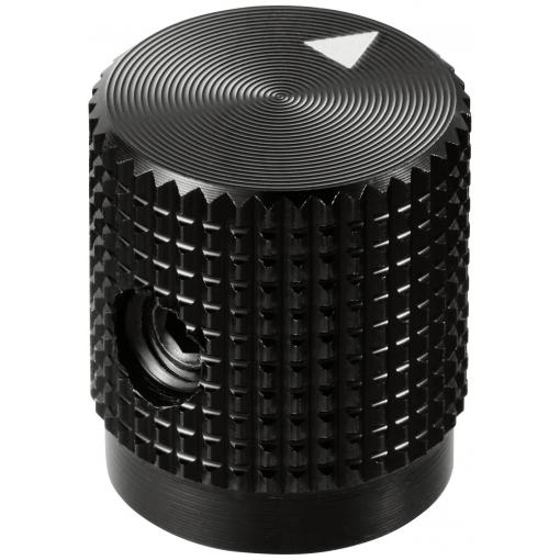 TRU COMPONENTS TC-11613876 otočný knoflík s označením černá (Ø x v) 14 mm x 16 mm hliník 1 ks