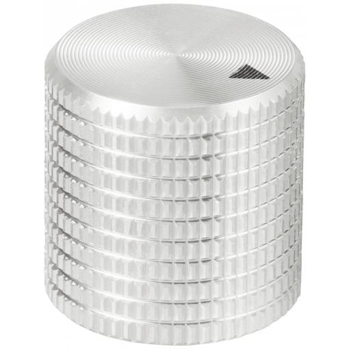 TRU COMPONENTS TC-11613848 otočný knoflík s označením stříbrná (Ø x v) 17 mm x 17 mm hliník 1 ks