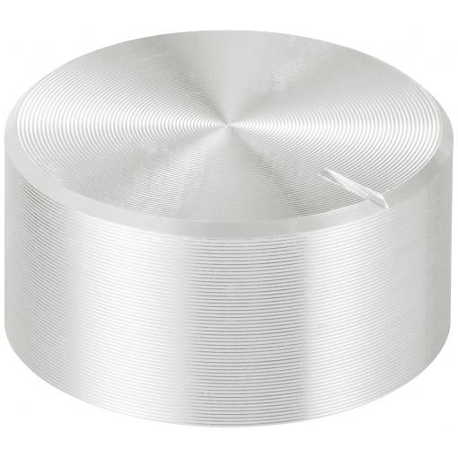 TRU COMPONENTS TC-11613828 otočný knoflík s označením stříbrná (Ø x v) 20 mm x 10 mm hliník, plast 1 ks