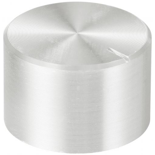 TRU COMPONENTS TC-11613836 otočný knoflík s označením stříbrná (Ø x v) 20 mm x 13 mm hliník, plast 1 ks