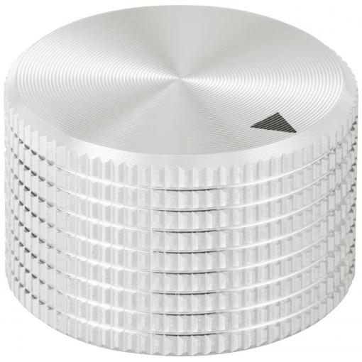 TRU COMPONENTS TC-11613812 otočný knoflík s označením stříbrná (Ø x v) 25 mm x 16 mm hliník 1 ks