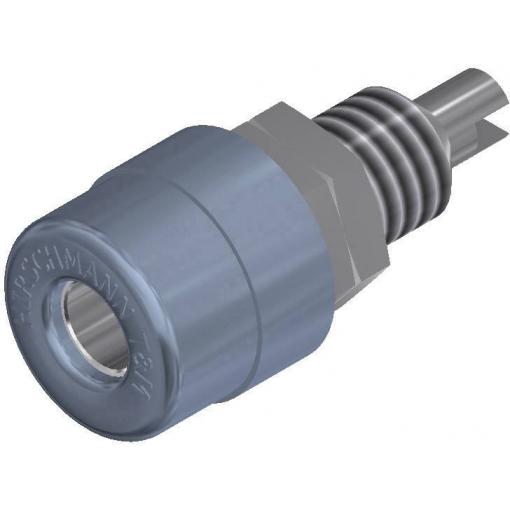 Hirschmann Test & Measurement BIL 20 gr zdířka pro banánek zásuvka, vestavná vertikální Ø pin: 4 mm šedá 1 ks