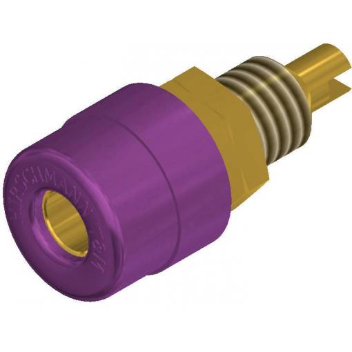 Hirschmann Test & Measurement BIL 20 Au vi zdířka pro banánek zásuvka, vestavná vertikální Ø pin: 4 mm fialová 1 ks
