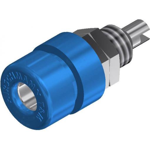 Hirschmann Test & Measurement BIL 30 zdířka pro banánek zásuvka, vestavná vertikální Ø pin: 4 mm modrá 1 ks