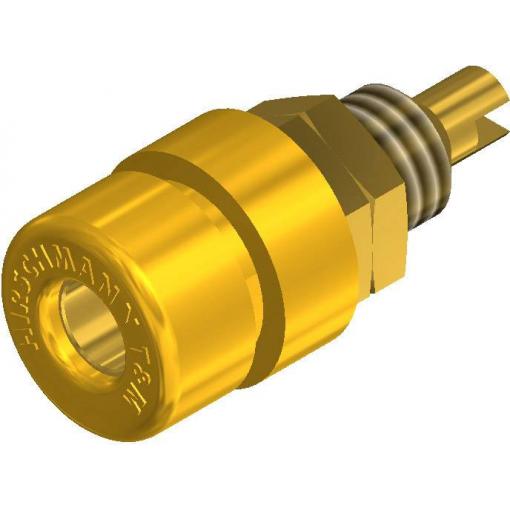 Hirschmann Test & Measurement BIL 30 Au zdířka pro banánek zásuvka, vestavná vertikální Ø pin: 4 mm žlutá 1 ks
