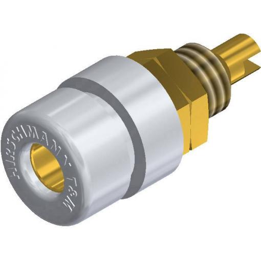 Hirschmann Test & Measurement BIL 30 Au zdířka pro banánek zásuvka, vestavná vertikální Ø pin: 4 mm bílá 1 ks