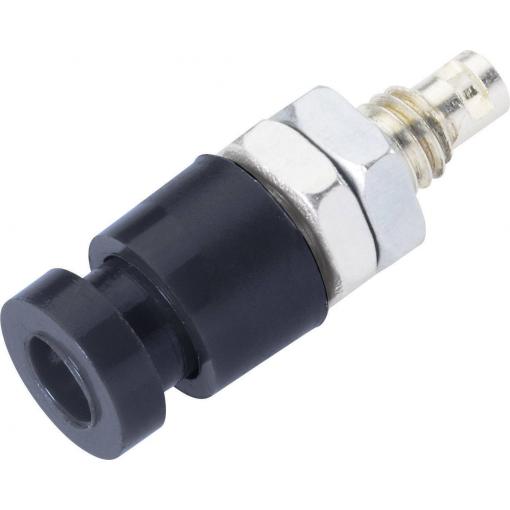 Schnepp EBU 2424 zdířka pro banánek zásuvka, vestavná vertikální Ø pin: 2.4 mm černá 1 ks