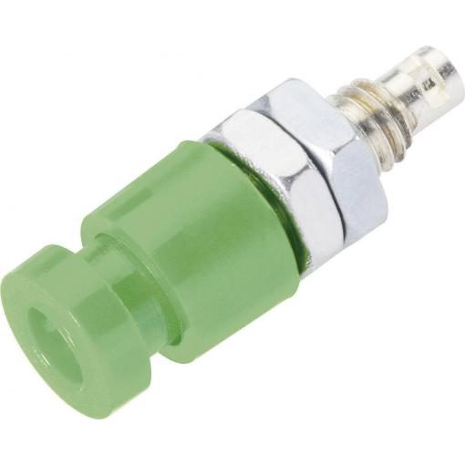 Schnepp EBU 2424 zdířka pro banánek zásuvka, vestavná vertikální Ø pin: 2.4 mm zelená 1 ks