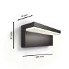 Philips LED Bustan 8720169257252 venkovní nástěnné LED osvětlení LED 3.8 W antracitová