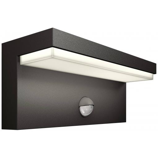 Philips LED Bustan 8720169257412 venkovní nástěnné LED osvětlení s PIR detektorem LED 3.8 W antracitová
