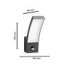 Philips LED Splay 8720169263819 venkovní nástěnné LED osvětlení s PIR detektorem LED 3.8 W antracitová