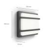 Philips LED Petronia 8720169276888 venkovní nástěnné LED osvětlení LED 3.8 W antracitová
