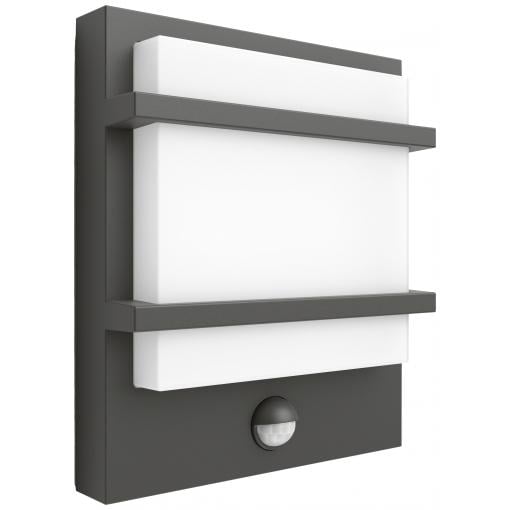 Philips LED Petronia 8720169263734 venkovní nástěnné LED osvětlení s PIR detektorem LED 3.8 W antracitová