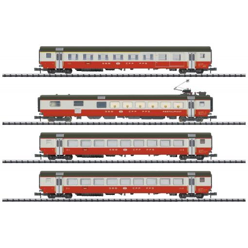 MiniTrix 18720 Sada 4 KS osobních vozů Swiss Express SBB Sada 1