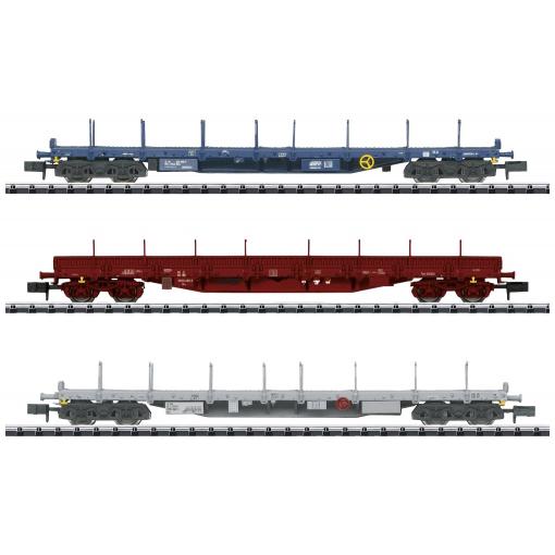 MiniTrix 18723 Sada 3 ks plochých vozů SNCB/CFL