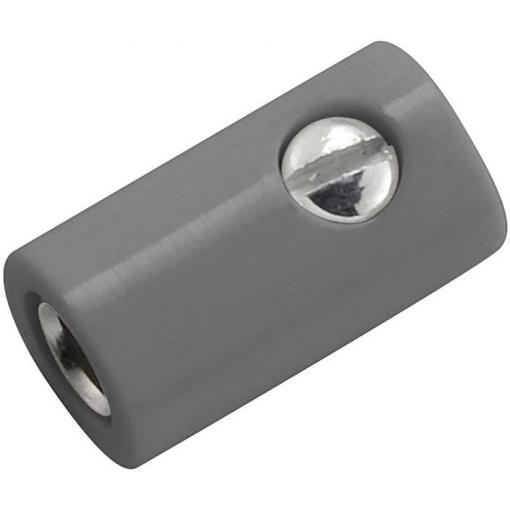 Kahlert Licht mini laboratorní zásuvka zásuvka, rovná Ø pin: 2.6 mm šedá 1 ks