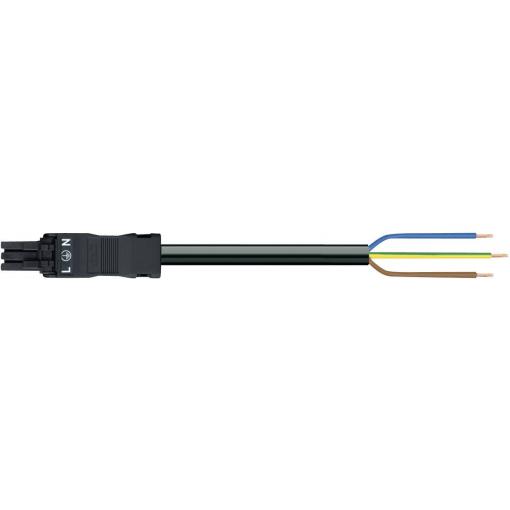 WAGO síťový připojovací kabel síťová zásuvka - kabel s otevřenými konci Počet kontaktů: 2 + PE černá 1 ks