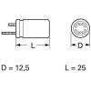 Frolyt E-KSU500 bipolární kondenzátor radiální 5 mm 220 µF 50 V 20 % (Ø x d) 12.5 mm x 25 mm 1 ks