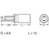 Frolyt E-KS3206 elektrolytický kondenzátor radiální 2.5 mm 22 µF 63 V 20 % (Ø x d) 6.8 mm x 12 mm 1 ks