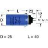 FTCAP SZ47035025040 / 1015972 elektrolytický kondenzátor pájecí kontakt 47 µF 350 V (Ø x d) 25 mm x 40 mm 1 ks