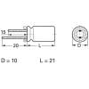 Frolyt E-KS3092 elektrolytický kondenzátor radiální 5 mm 1000 µF 16 V 20 % (Ø x d) 10 mm x 21 mm 1 ks