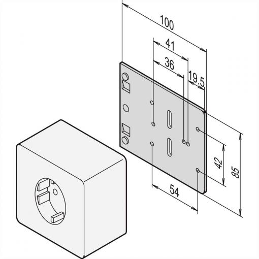 nVent SCHROFF 20118537 Mounting plate 1 ks