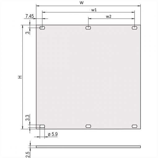 nVent SCHROFF 30807596 Přední panel 1 ks