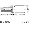 Frolyt E-RY3045 elektrolytický kondenzátor radiální 5 mm 470 µF 50 V 20 % (Ø x d) 12.5 mm x 21 mm 1 ks