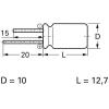 Frolyt E-RY3046 elektrolytický kondenzátor radiální 5 mm 100 µF 63 V 20 % (Ø x d) 10 mm x 12.7 mm 1 ks