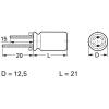 Frolyt E-KS3390 elektrolytický kondenzátor radiální 5 mm 470 µF 50 V 20 % (Ø x d) 12.5 mm x 21 mm 1 ks