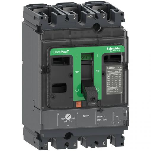 Schneider Electric C10F3TM100 výkonový vypínač 1 ks Spínací napětí (max.): 690 V/AC (š x v x h) 105 x 161 x 86 mm Piece