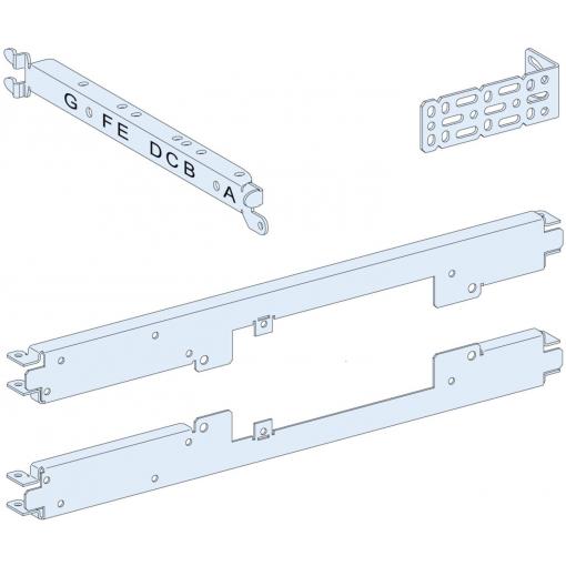 Schneider Electric LVS03417 PrismaSeT-P, montážní deska, pro síťové přepínání, Compact NSX100-250, motorový pohon, horizontální, šířka = 650 mm, výška = 8