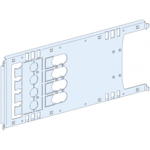 Schneider Electric LVS03454 PismaSeT-P, montážní deska Compact NSX/NSX Vigi400-4pólový, zásuvková technika, horizontální, šířka = 630 mm, výška = 5 modulů