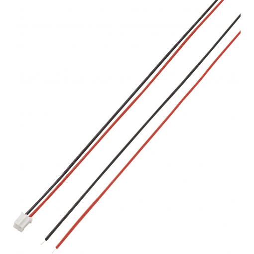 TRU COMPONENTS zásuvkový konektor s vodiči Počet pólů 2 Rastr (rozteč): 2 mm 1 ks