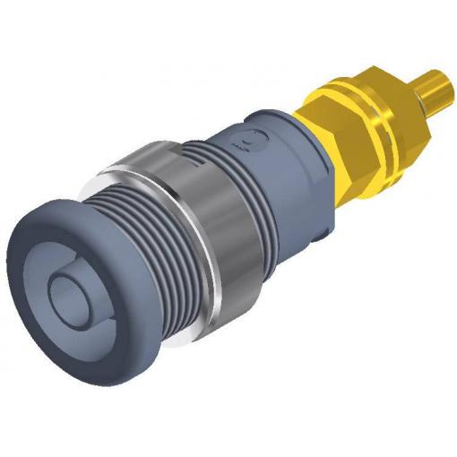 Hirschmann Test & Measurement SEB 2600 G M4 bezpečnostní laboratorní zásuvka zásuvka, vestavná vertikální Ø pin: 4 mm šedá 1 ks