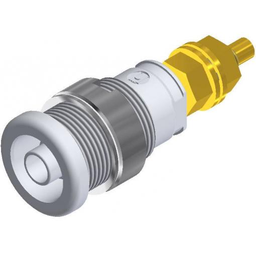 Hirschmann Test & Measurement SEB 2600 G M4 bezpečnostní laboratorní zásuvka zásuvka, vestavná vertikální Ø pin: 4 mm bílá 1 ks