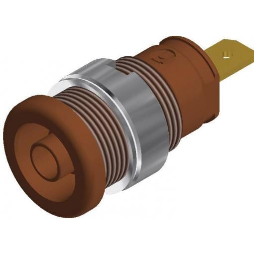 Hirschmann Test & Measurement SEB 2610 F4,8 bezpečnostní laboratorní zásuvka zásuvka, vestavná vertikální Ø pin: 4 mm hnědá 1 ks