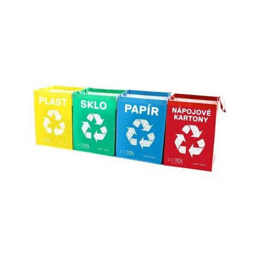 Sada tašek na tříděný odpad SIXTOL Sort Easy 4 Carton 4x36l