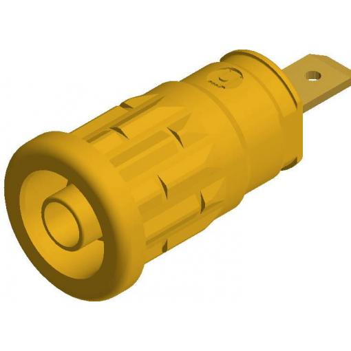 Hirschmann Test & Measurement SEP 2610 F4,8 bezpečnostní laboratorní zásuvka zásuvka, vestavná vertikální Ø pin: 4 mm žlutá 1 ks