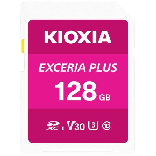 Kioxia EXCERIA PLUS paměťová karta SDXC 128 GB UHS-I, v30 Video Speed Class