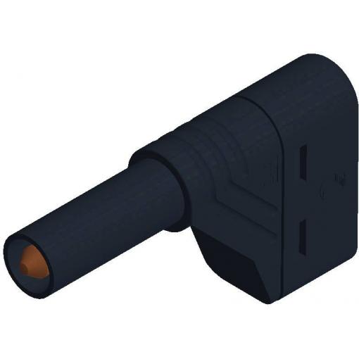 Hirschmann Test & Measurement LAS S W bezpečnostní lamelová zástrčka zástrčka, zahnutá Ø pin: 4 mm černá 1 ks