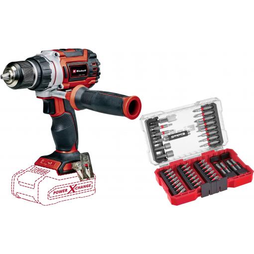 Einhell TP-CD 18/60 Li BL aku vrtací šroubovák, 18 V Li-Ion vč. 42dílné sady bitů, bez nabíječky, bez akumulátoru, 2618460+2936798