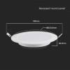 V-TAC VT-61018-RD 7864 LED panel vestavný Energetická třída (EEK2021): F (A - G) 18 W teplá bílá bílá