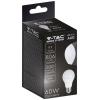 V-TAC 217260 LED Energetická třída (EEK2021) F (A - G) E27 Svítidlo, standardní 8.5 W = 60 W teplá bílá (Ø x v) 60 mm x 108 mm nestmívatelné 1 ks