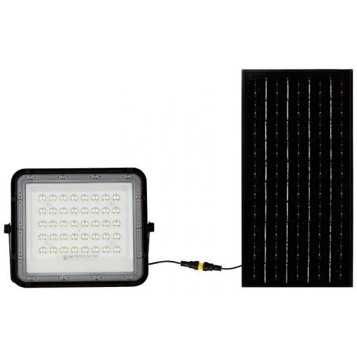 V-TAC VT-80W LED reflektor, solární modul 19 W, neutrální bílá, černá, 7824