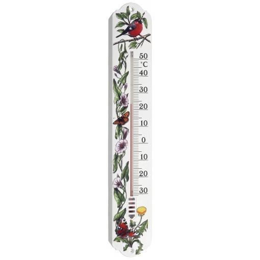 TFA Dostmann Analoges Innen-Außen-Thermometer teploměr bílá, květinová 12.3040.20