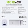 Verico Mojo 65W GaN 3 USB nabíječka, 1x USB A , 2x USB-C®, 65 W, Dodávka energie, bílá